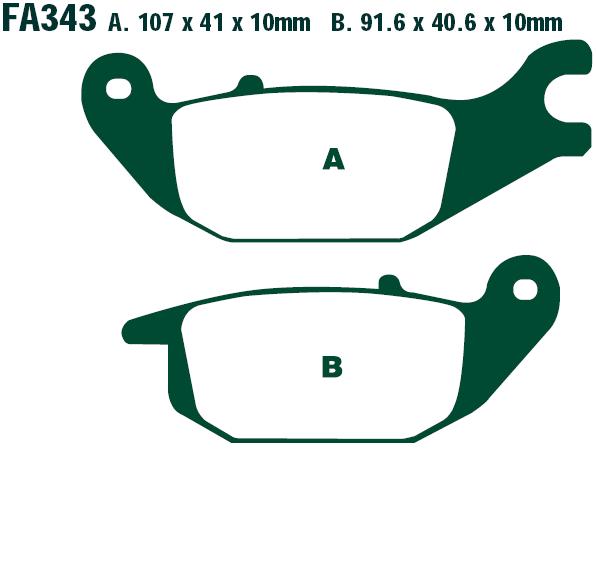 Bremsklötze Bremsbeläge EBC FA 343 (2 Stück)