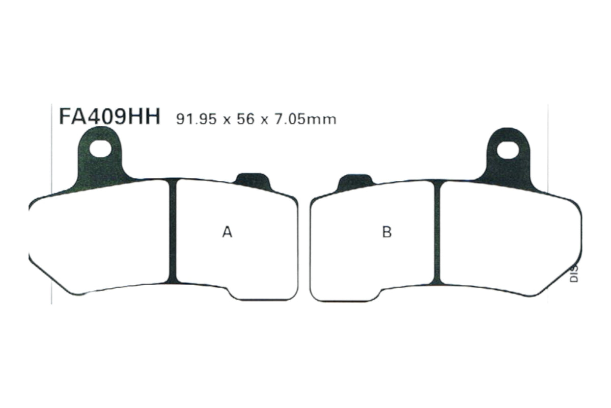 Bremsklötze Bremsbeläge EBC FA 409 (2 Stück)