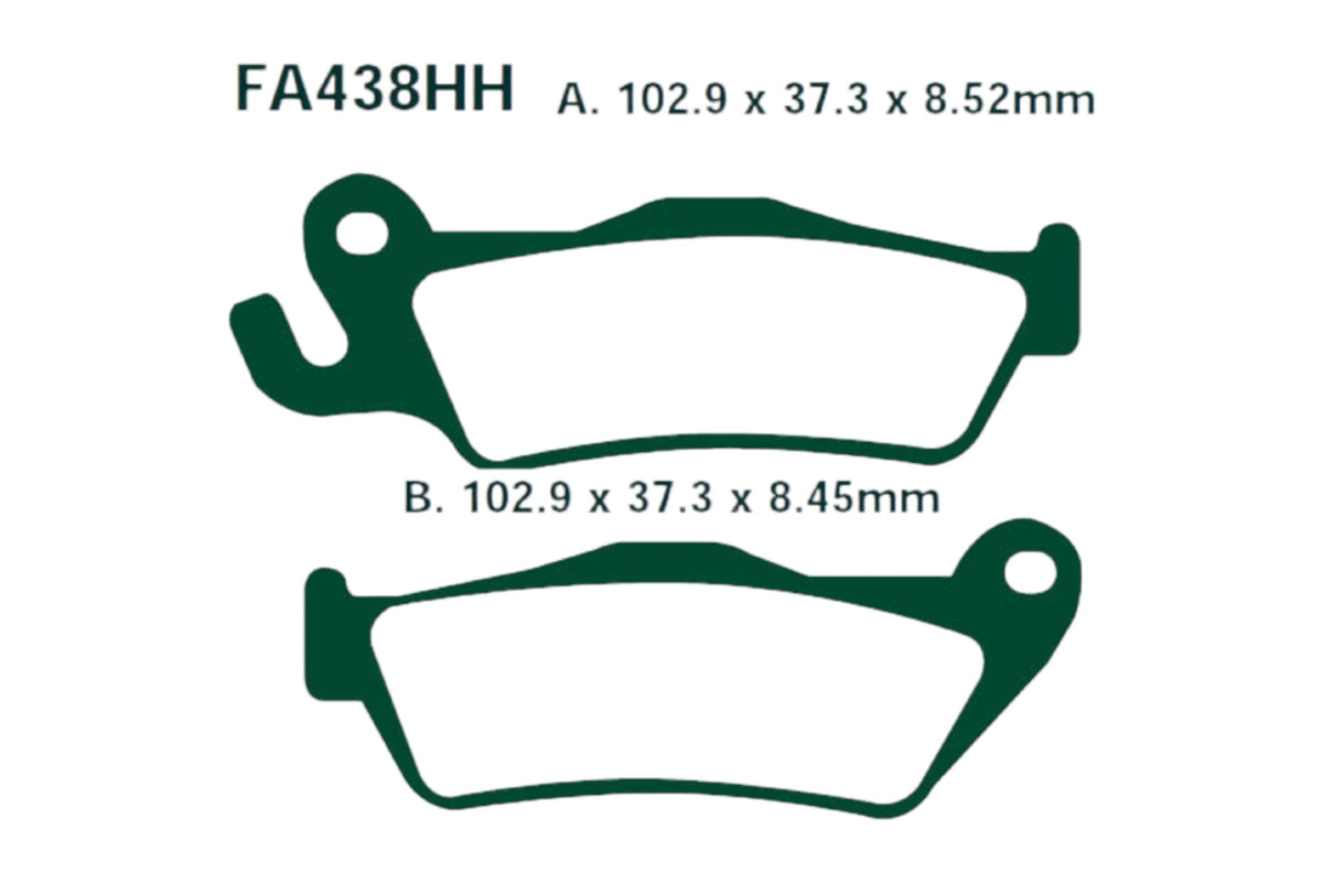 Bremsklötze Bremsbeläge EBC FA 438 HH 1x Satz (2 Stück)