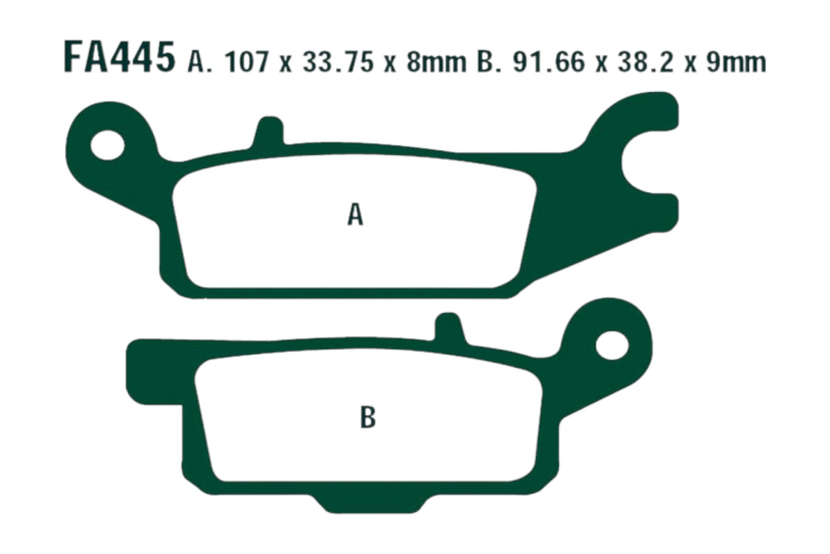 Bremsklötze Bremsbeläge EBC FA 445 R 1x Satz (2 Stück)