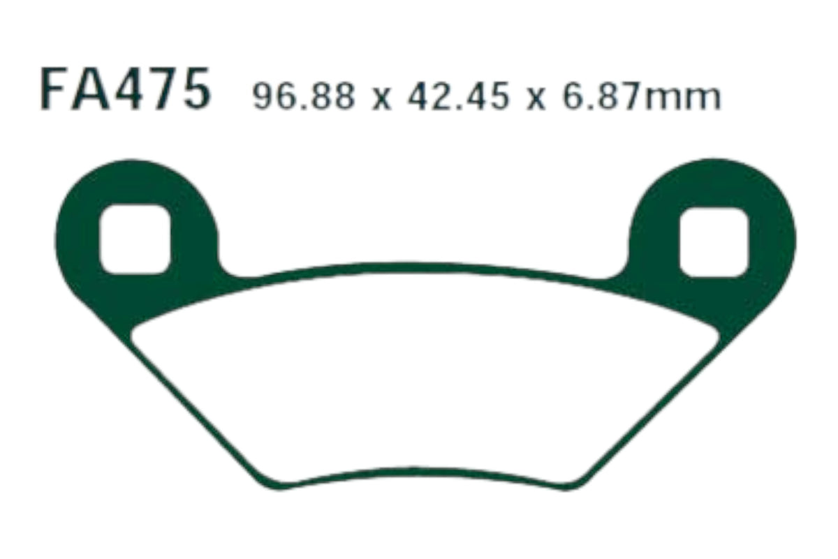 Bremsklötze Bremsbeläge EBC FA 475 R 1x Satz (2 Stück)