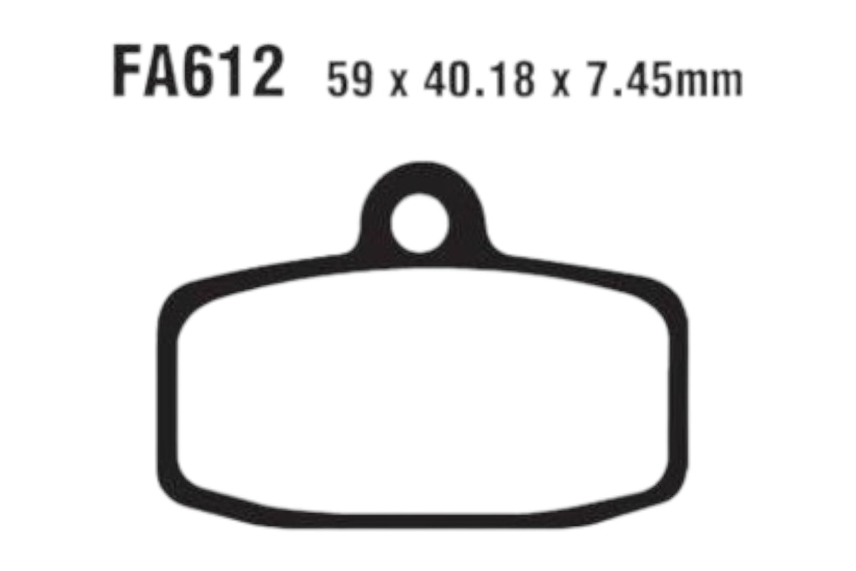Bremsklötze Bremsbeläge EBC FA 612 R 1x Satz (2 Stück)
