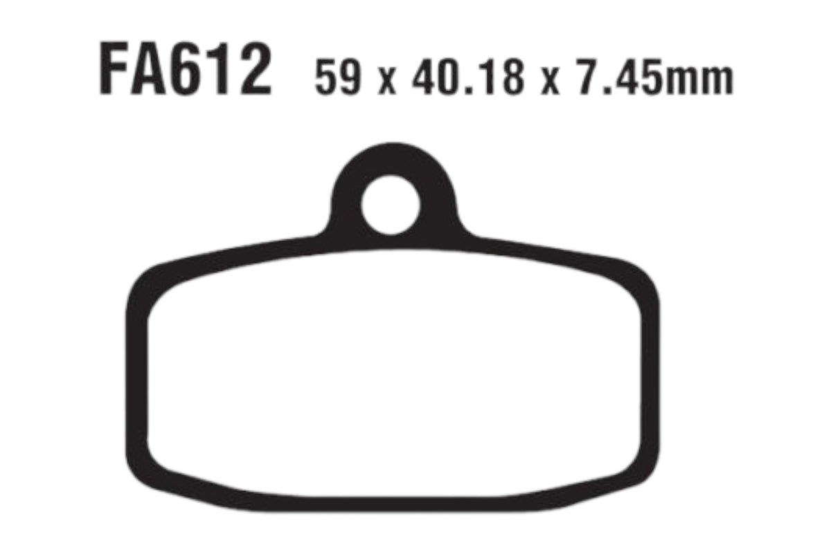 Bremsklötze Bremsbeläge EBC FA 612 TT 1x Satz (2 Stück)