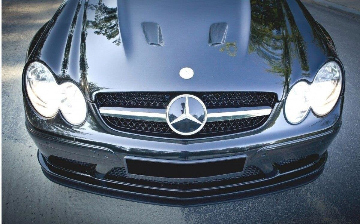 Frontlippe passend für Mercedes CLK W209 BLACK (SL BLACK SERIES LOOK) schwarz Hochglanz