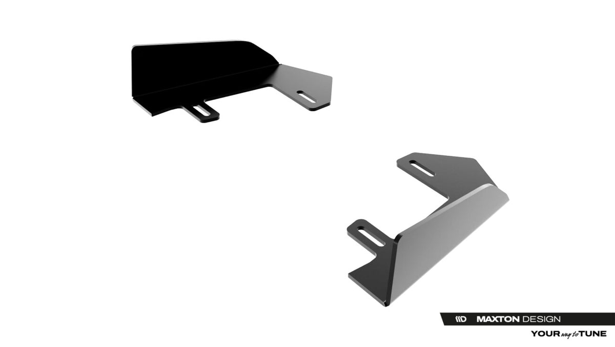 Frontlippen Flaps passend für Audi A5 S-Line / S5 Limousine / Avant B10 schwarz Hochglanz