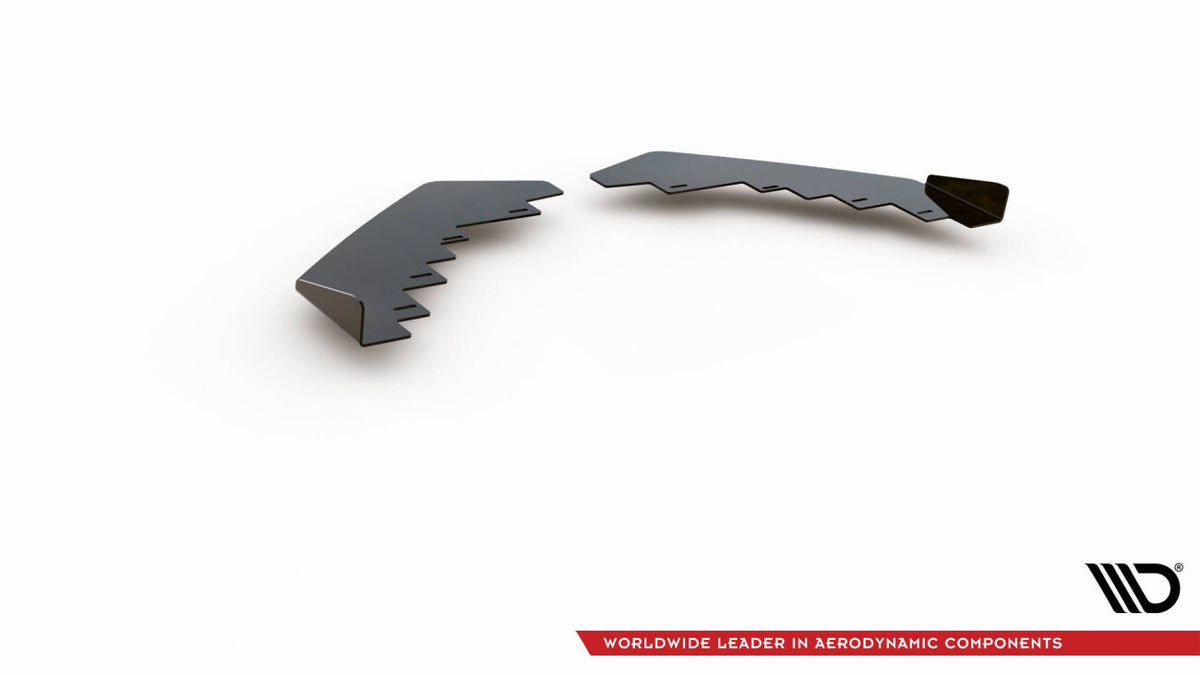 Frontlippen Flaps passend für BMW 1er F20 M-Paket FL / M140i schwarz Hochglanz