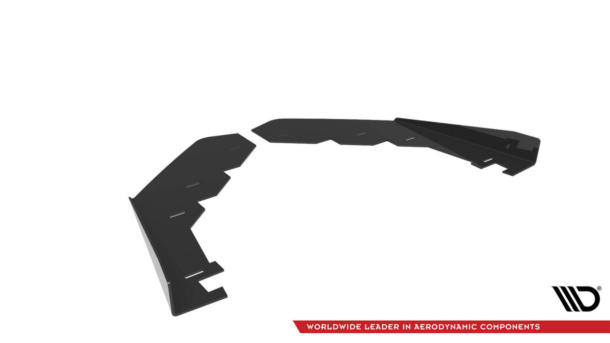Frontlippen Flaps passend für Ford Mustang GT Mk7 schwarz Hochglanz