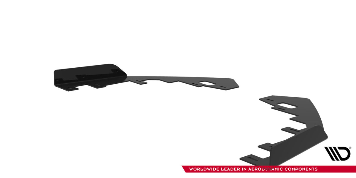Frontlippen Flaps passend für Toyota GR Corolla Mk12 schwarz Hochglanz