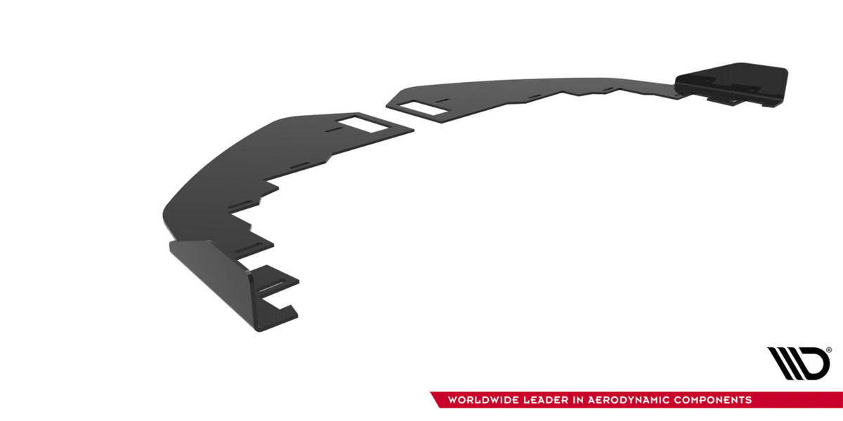 Frontlippen Flaps passend für VW Golf R Hatchback Mk8 FL schwarz Hochglanz