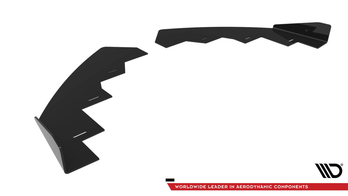 Frontlippen Flaps passend für VW Polo GTI Mk6 FL schwarz Hochglanz
