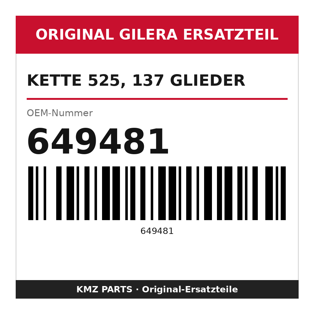 Gilera Kette 525, 137 Glieder 649481