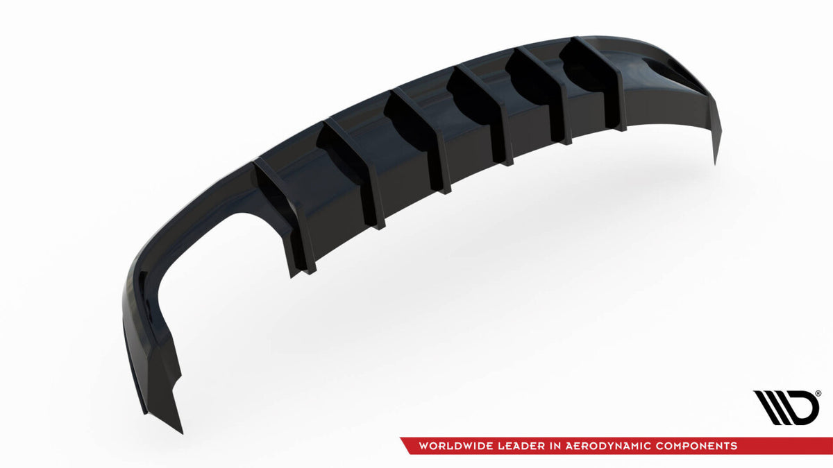 Heckansatz Diffusor passend für Audi S5 / A5 S-Line 8T FL (Doppelauspuff li.) schwarz Hochglanz