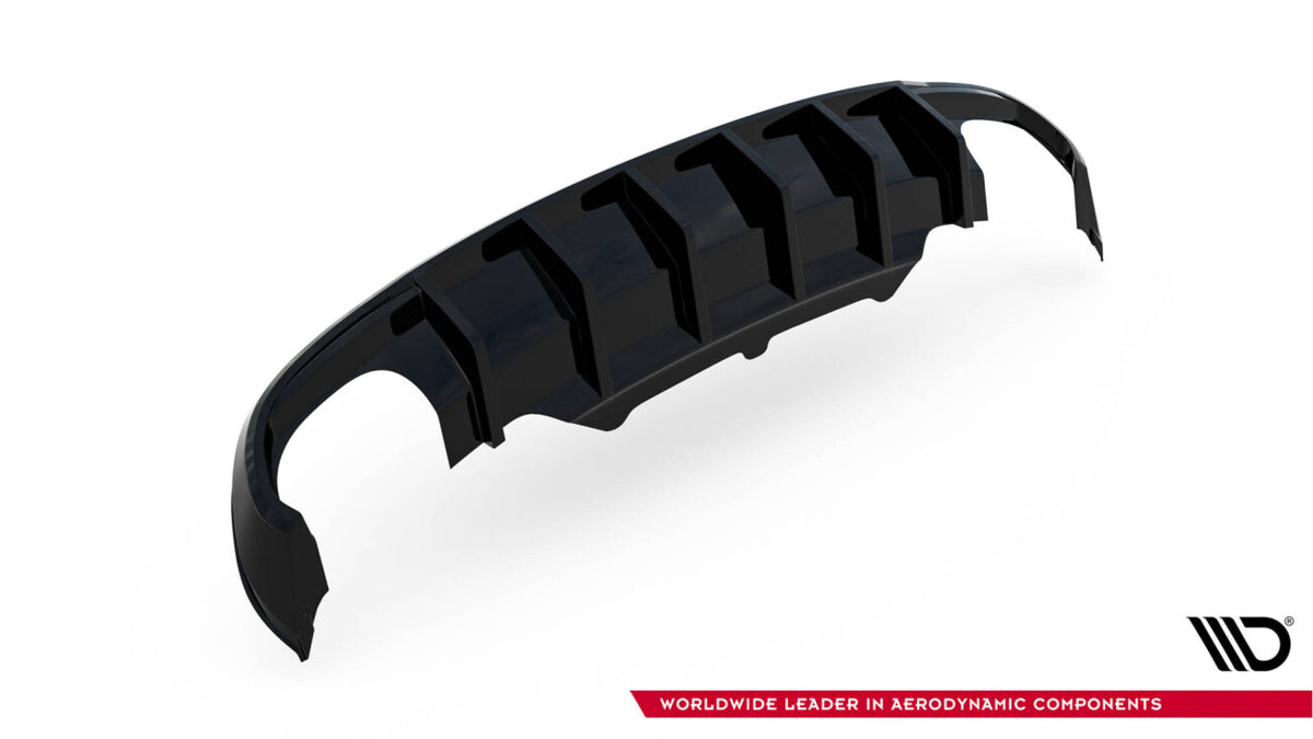 Heckansatz Diffusor passend für Audi S5 Coupe / Cabrio S-Line 8T schwarz Hochglanz