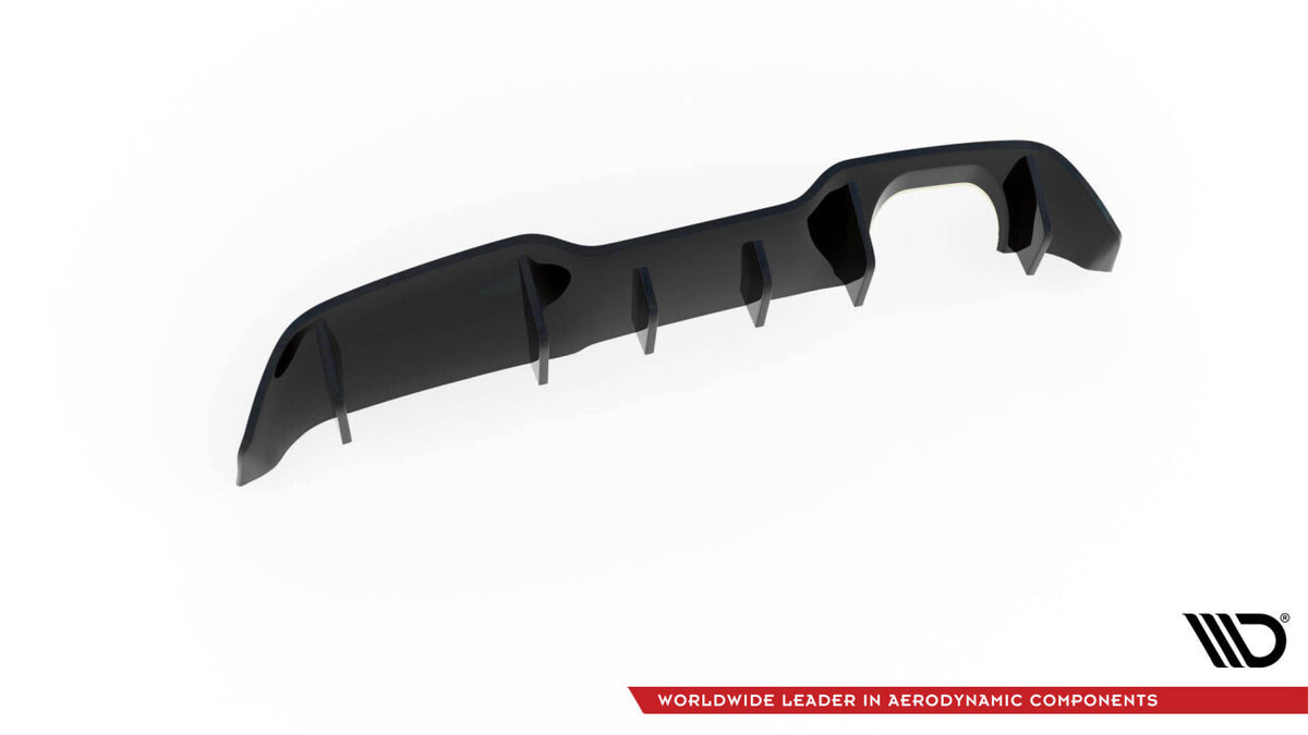 Heckansatz Diffusor passend für Ford Fiesta ST (5-Türige version) Mk7 FL schwarz Hochglanz