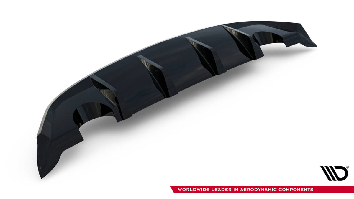 Heckansatz Diffusor passend für Ford Focus ST Mk2 FL schwarz Hochglanz