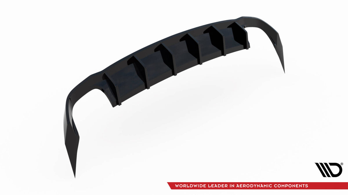 Heckansatz Diffusor passend für Seat Leon CUPRA Sportstourer Mk3 schwarz Hochglanz
