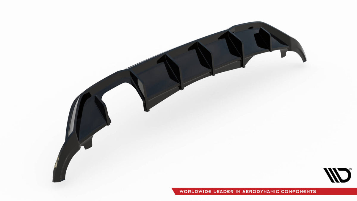 Heckansatz Diffusor passend für VW Polo GTI Mk6 FL schwarz Hochglanz