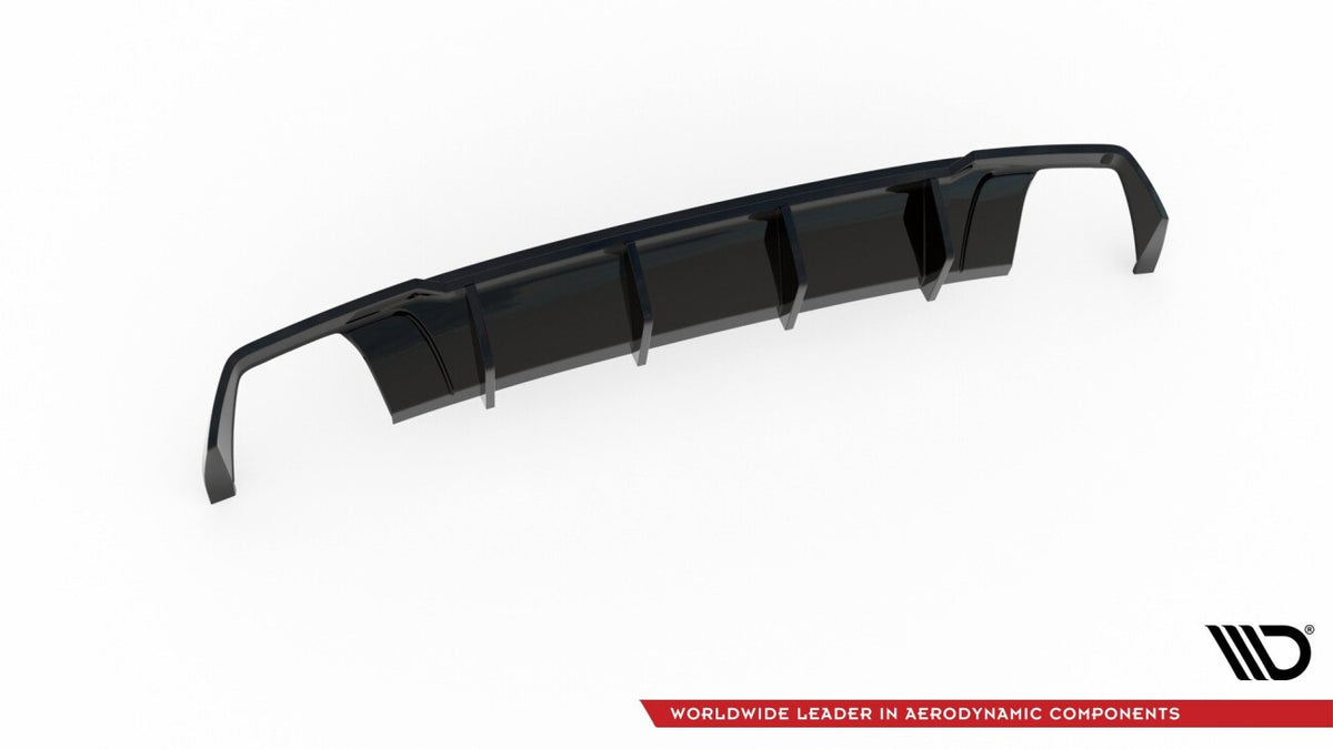 Heckansatz Diffusor V.2 passend für Seat Leon CUPRA ST Mk3 FL schwarz Hochglanz