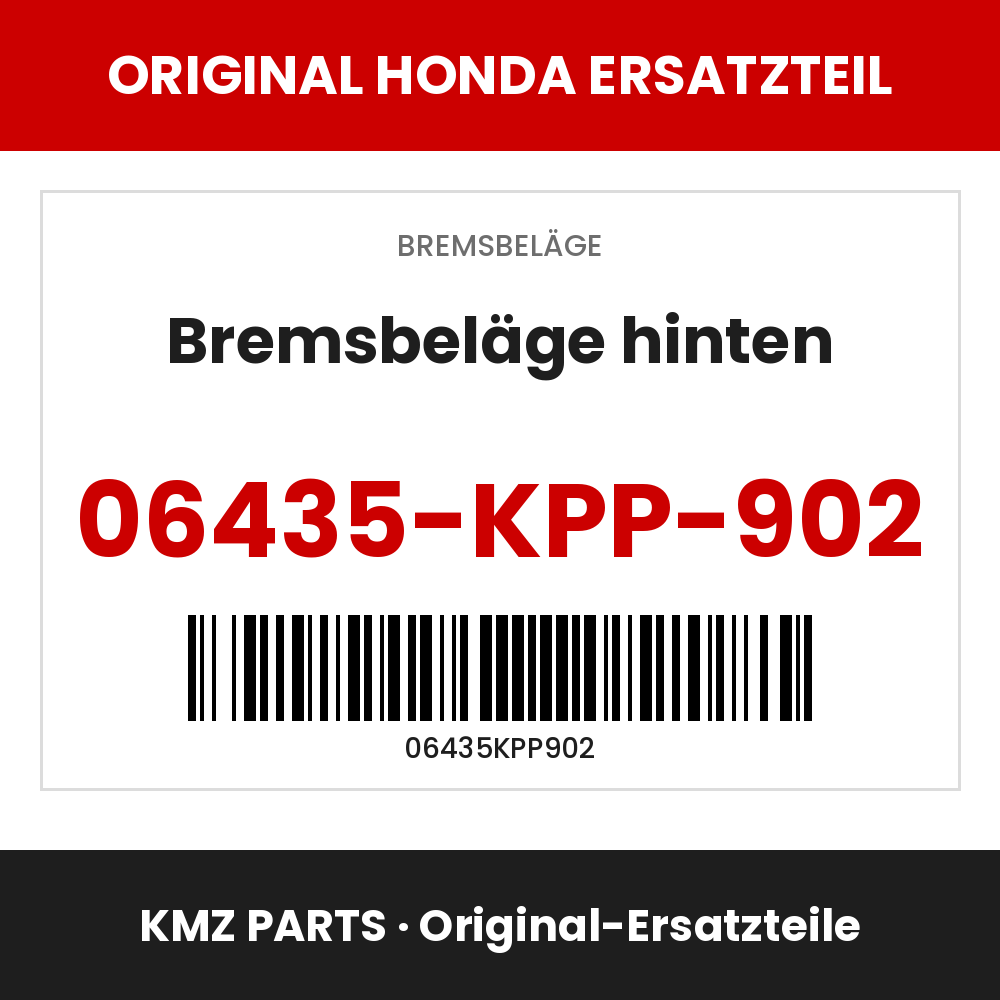 Honda Original Bremsbeläge hinten 06435-KPP-902