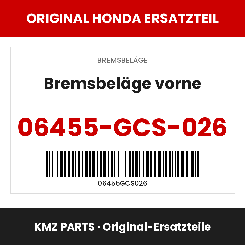 Honda Original Bremsbeläge vorne 06455-GCS-026