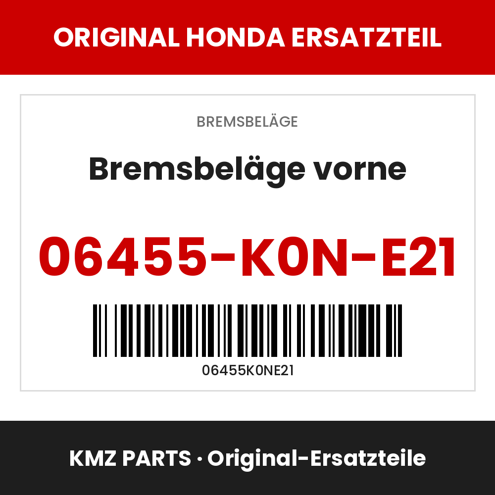 Honda Original Bremsbeläge vorne 06455-K0N-E21