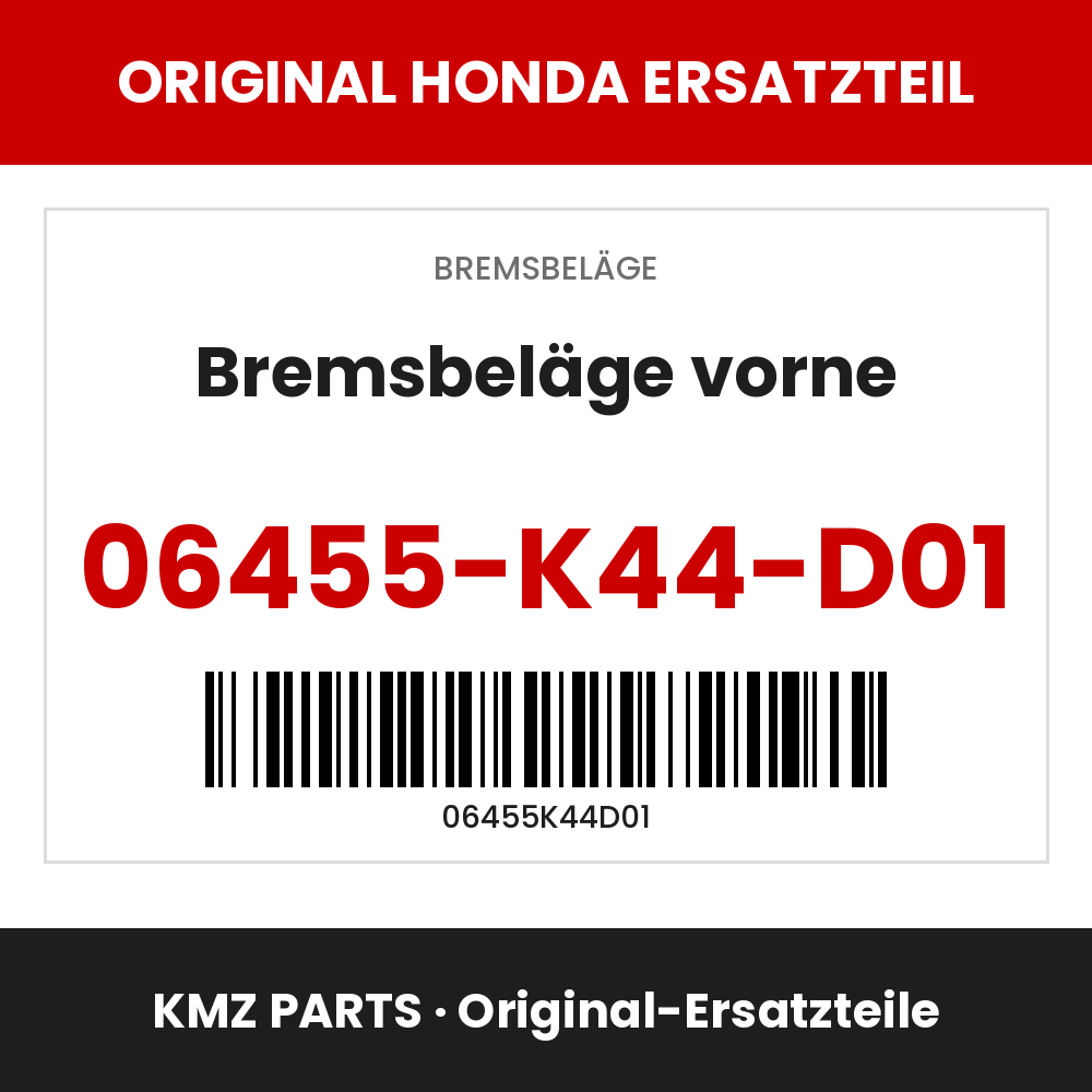 Honda Original Bremsbeläge vorne 06455-K44-D01