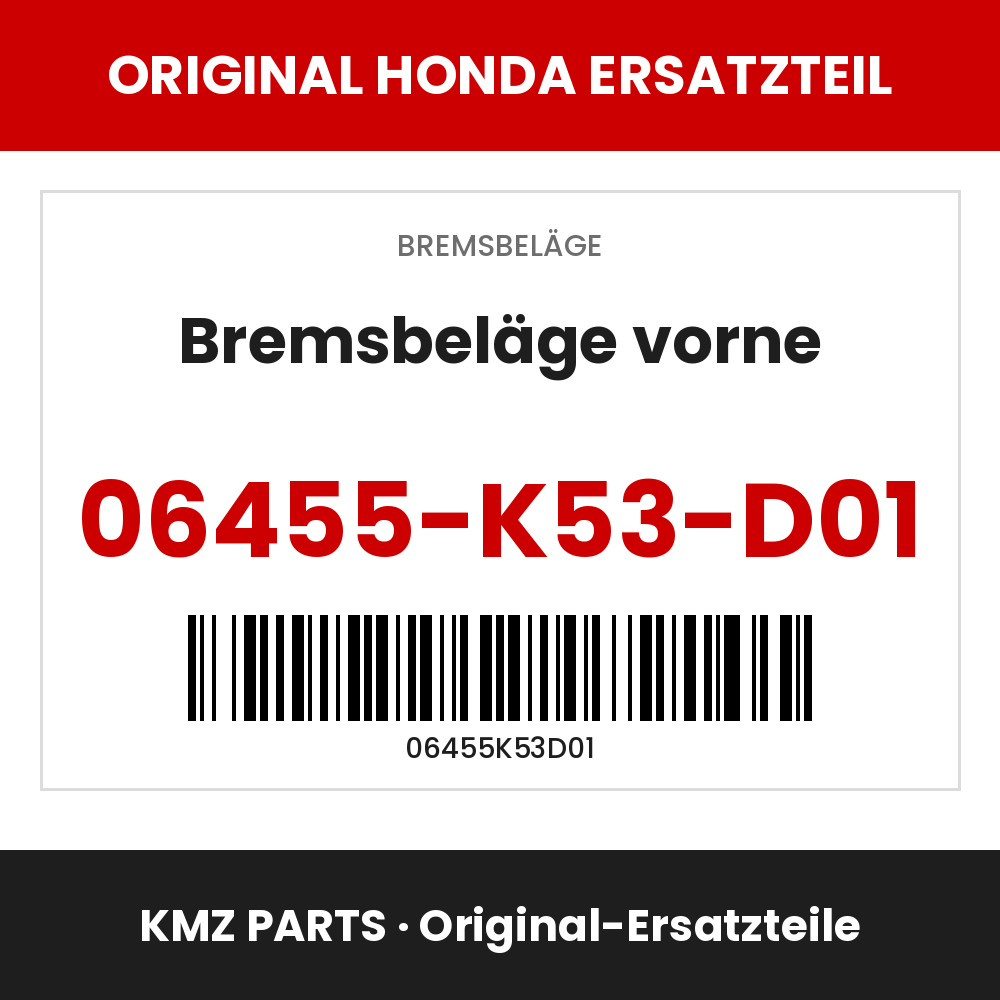 Honda Original Bremsbeläge vorne 06455-K53-D01