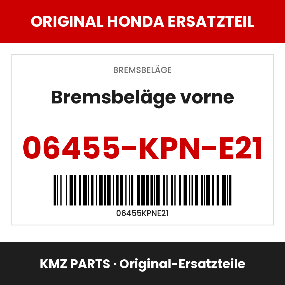 Honda Original Bremsbeläge vorne 06455-KPN-E21