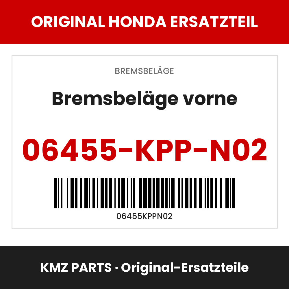 Honda Original Bremsbeläge vorne 06455-KPP-N02