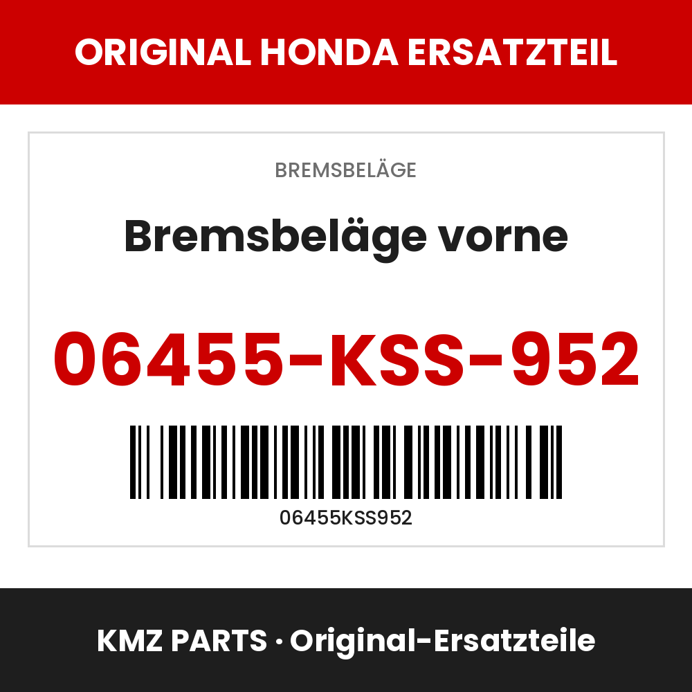Honda Original Bremsbeläge vorne 06455-KSS-952