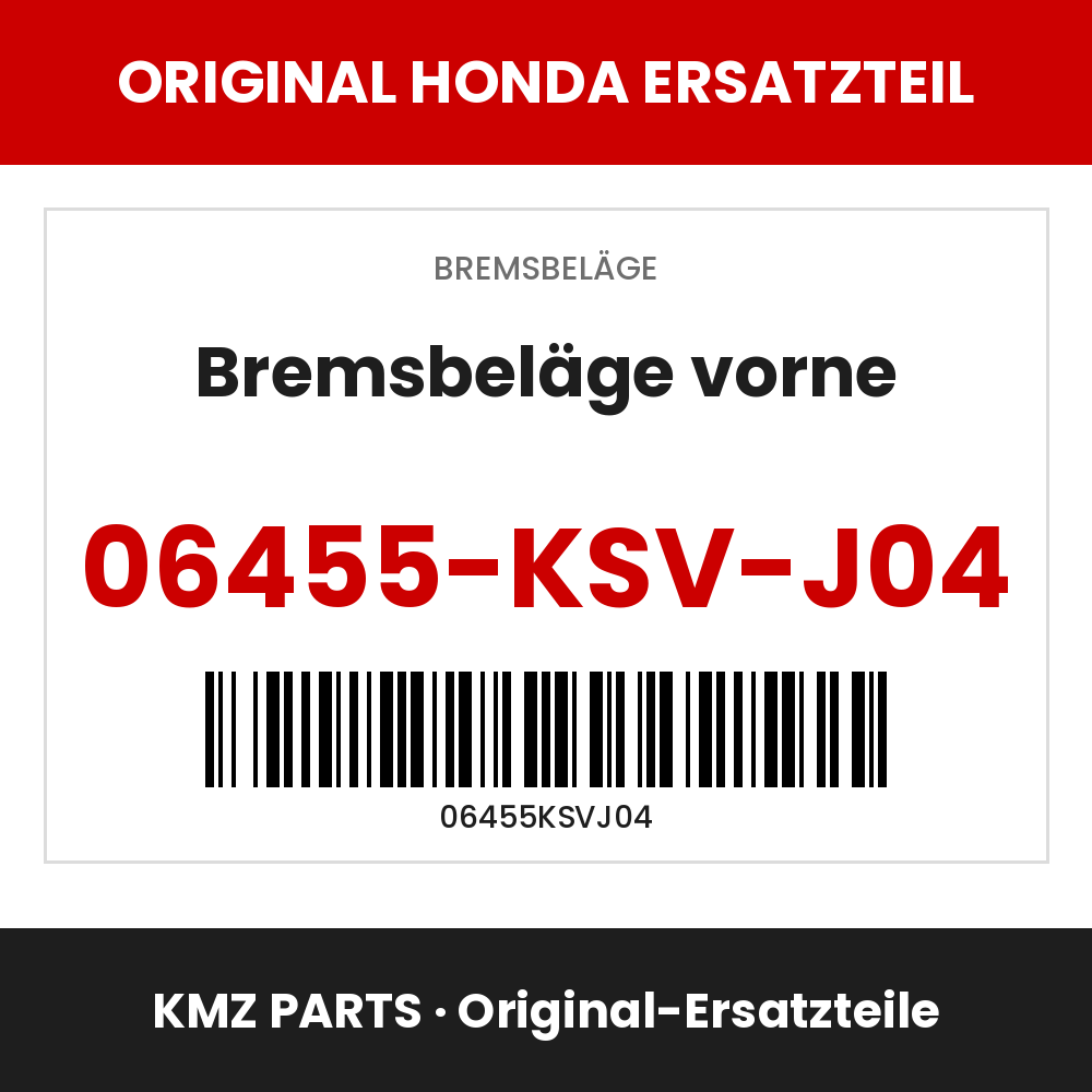 Honda Original Bremsbeläge vorne 06455-KSV-J04