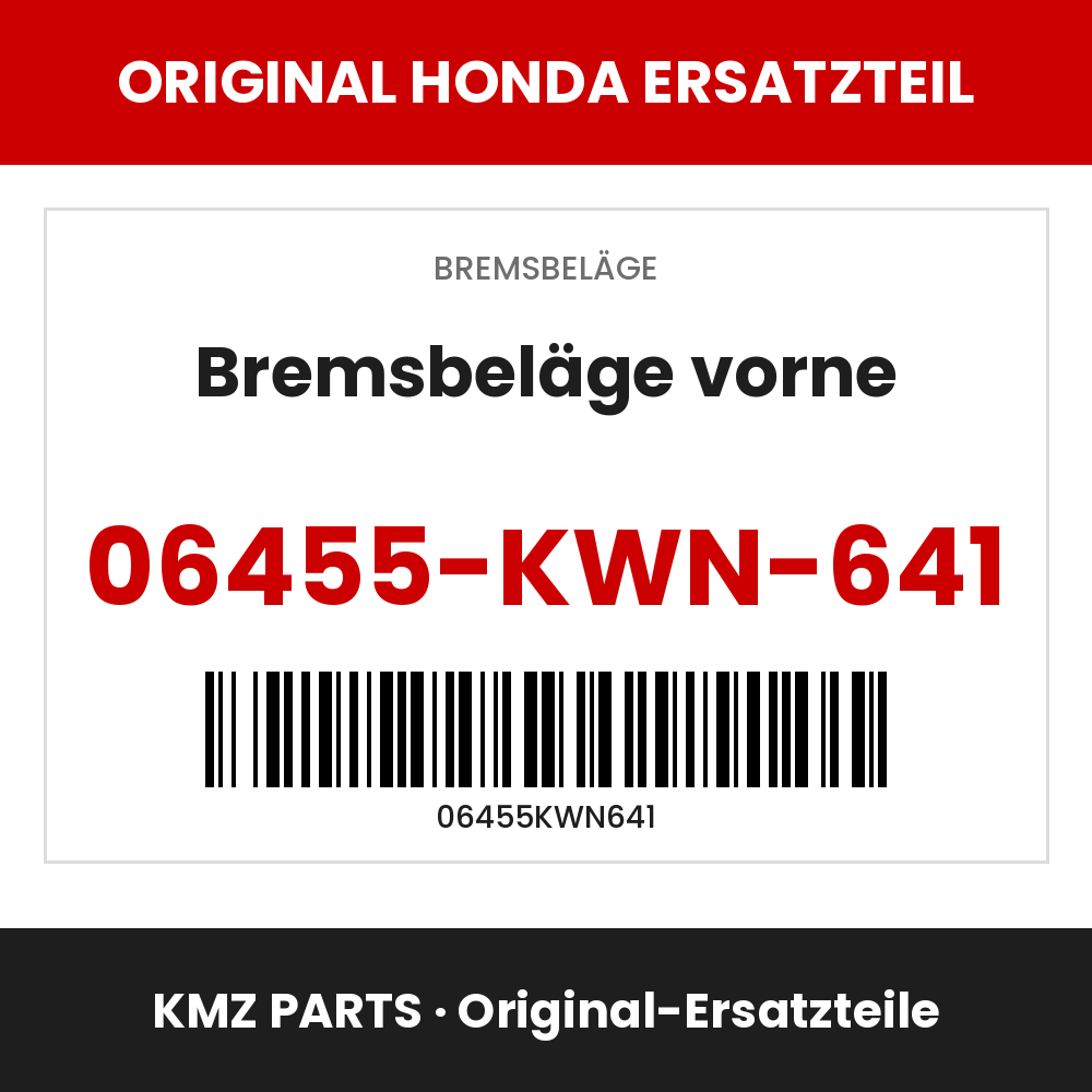 Honda Original Bremsbeläge vorne 06455-KWN-641