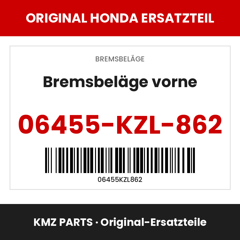 Honda Original Bremsbeläge vorne 06455-KZL-862