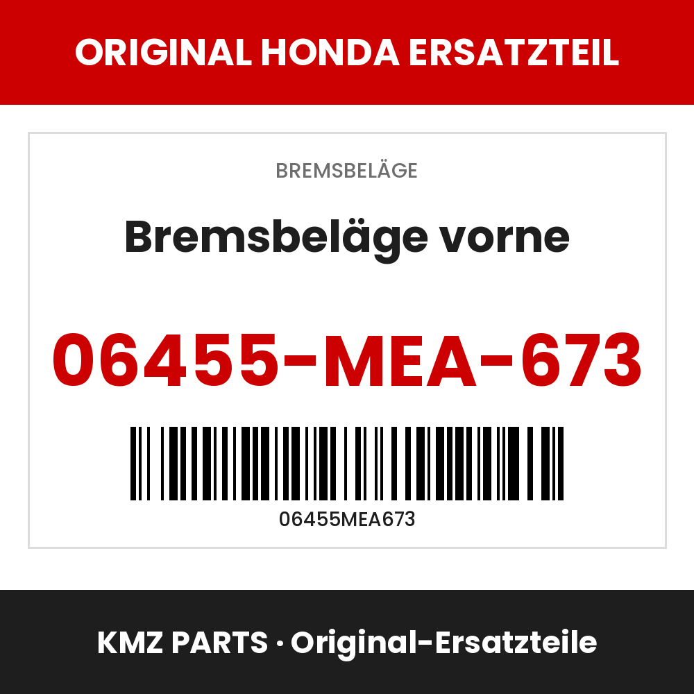 Honda Original Bremsbeläge vorne 06455-MEA-673