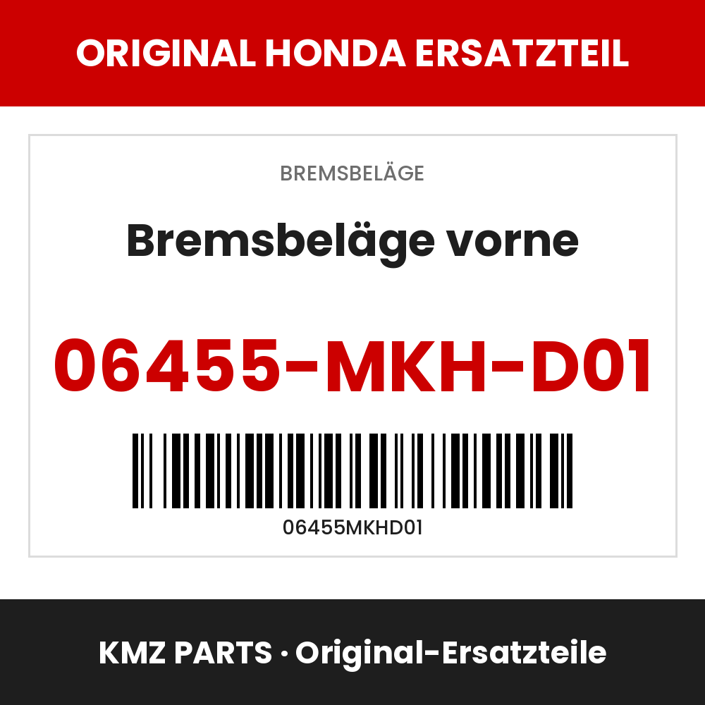 Honda Original Bremsbeläge vorne 06455-MKH-D01
