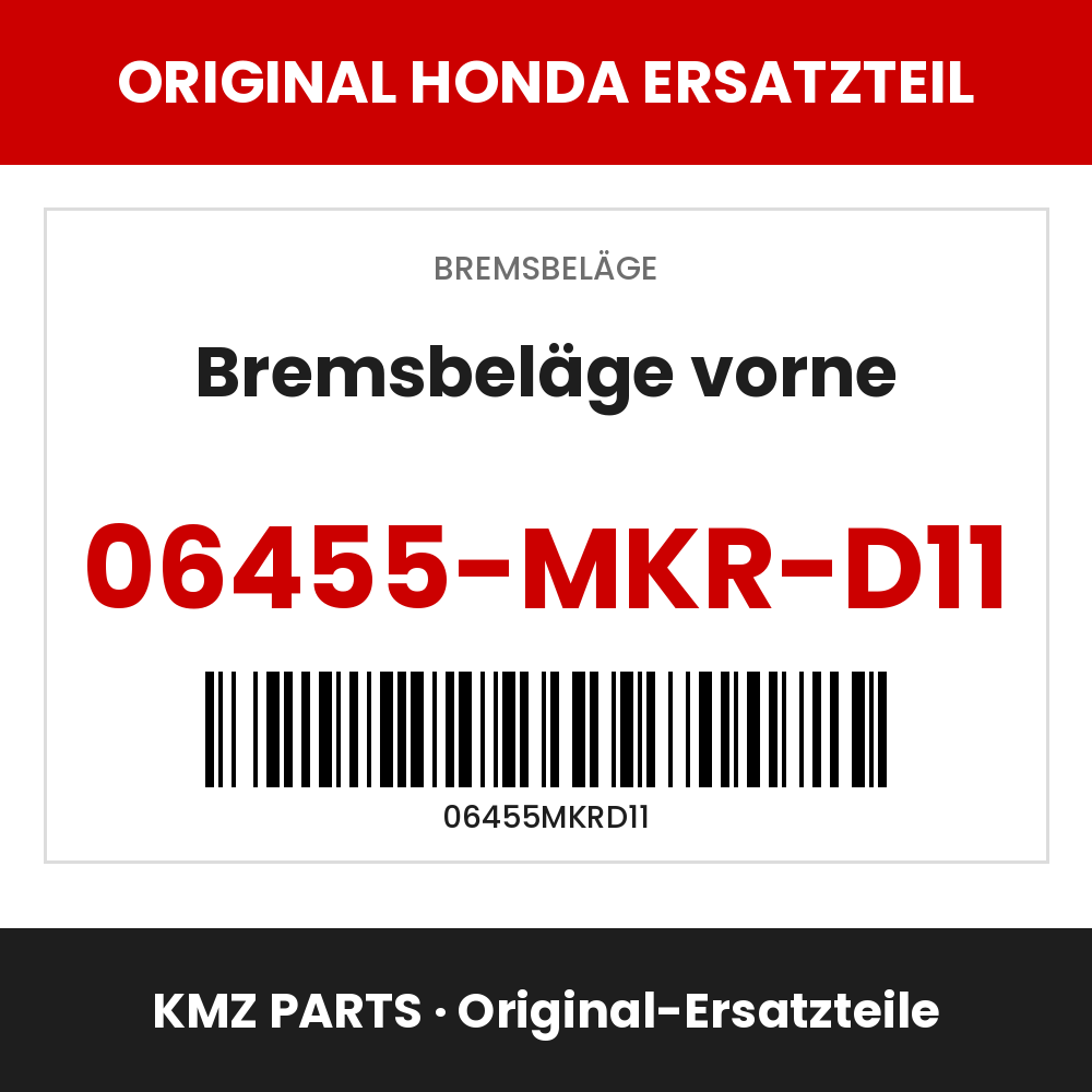 Honda Original Bremsbeläge vorne 06455-MKR-D11