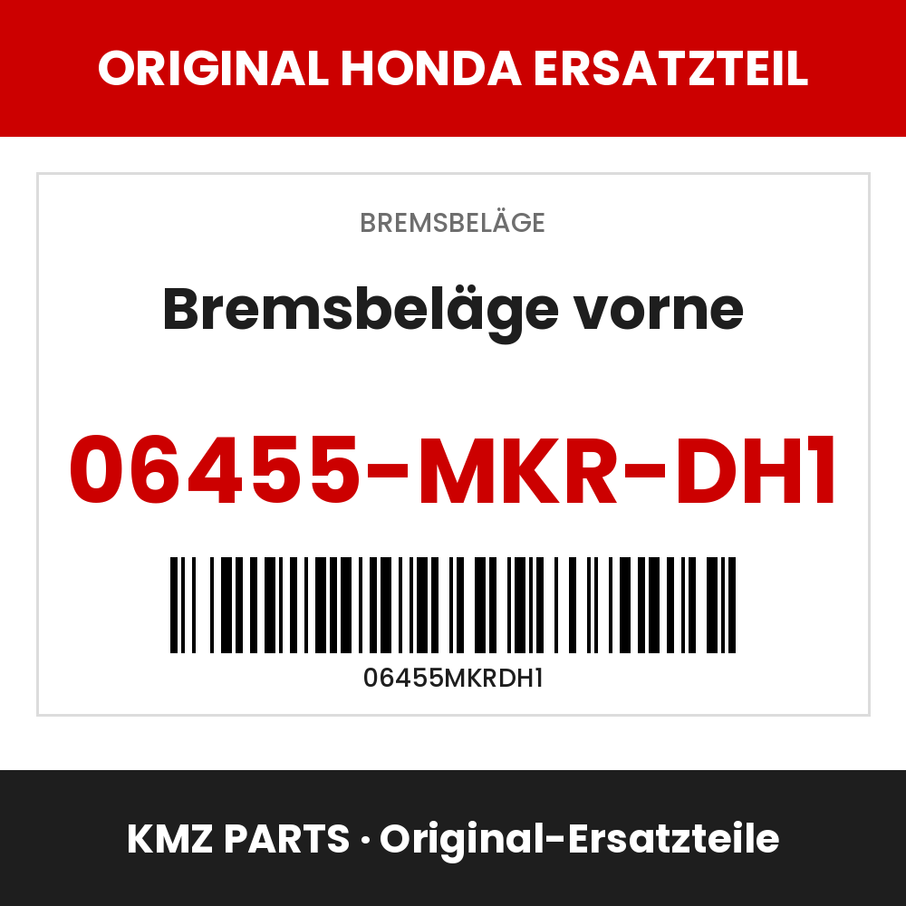 Honda Original Bremsbeläge vorne 06455-MKR-DH1