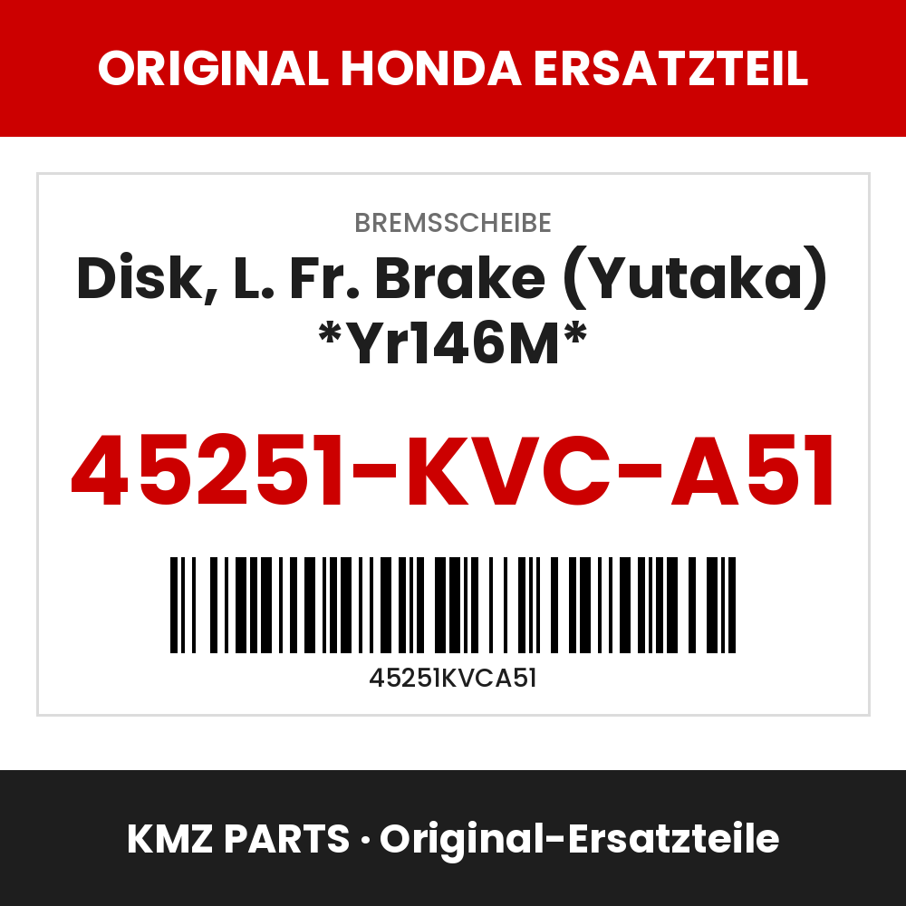 Honda Original Disk, L. Fr. Brake (Yutaka) *Yr146M* 45251-KVC-A51