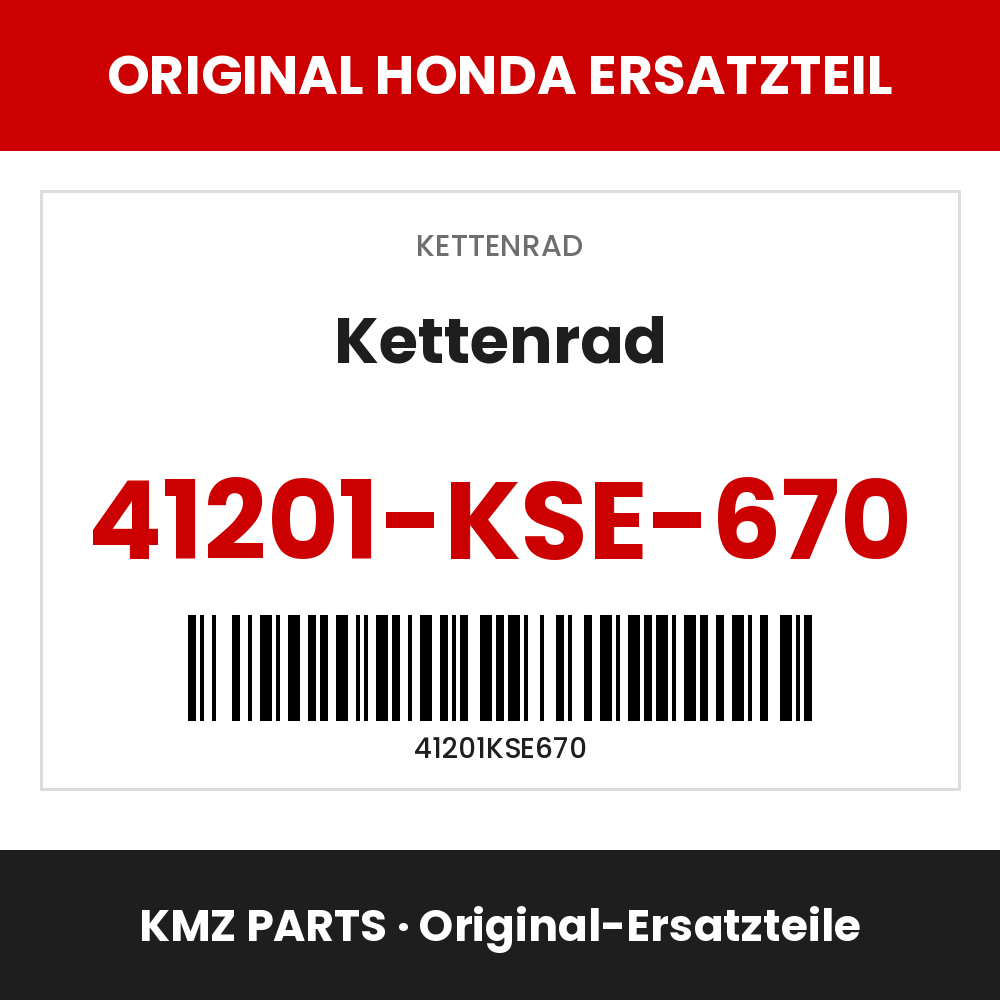 Honda Original Kettenrad 41201-KSE-670