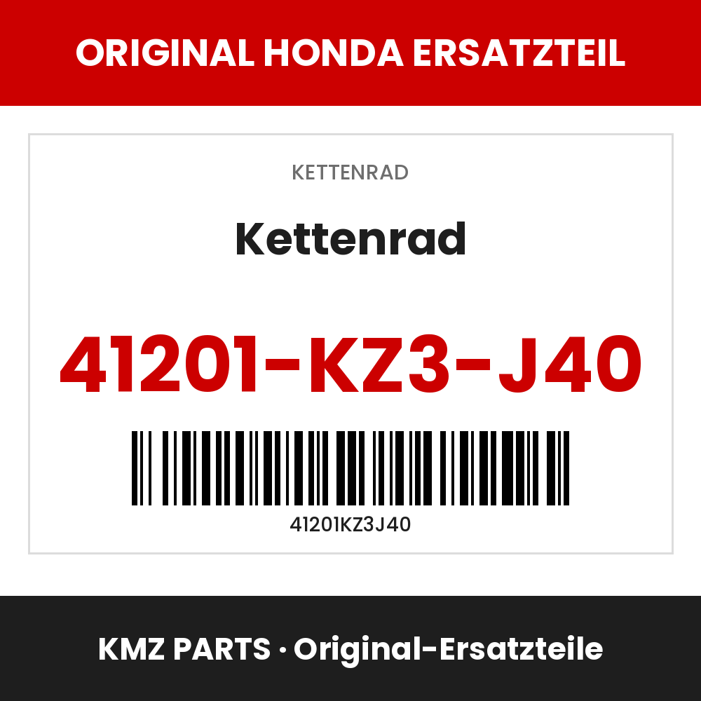 Honda Original Kettenrad 41201-KZ3-J40