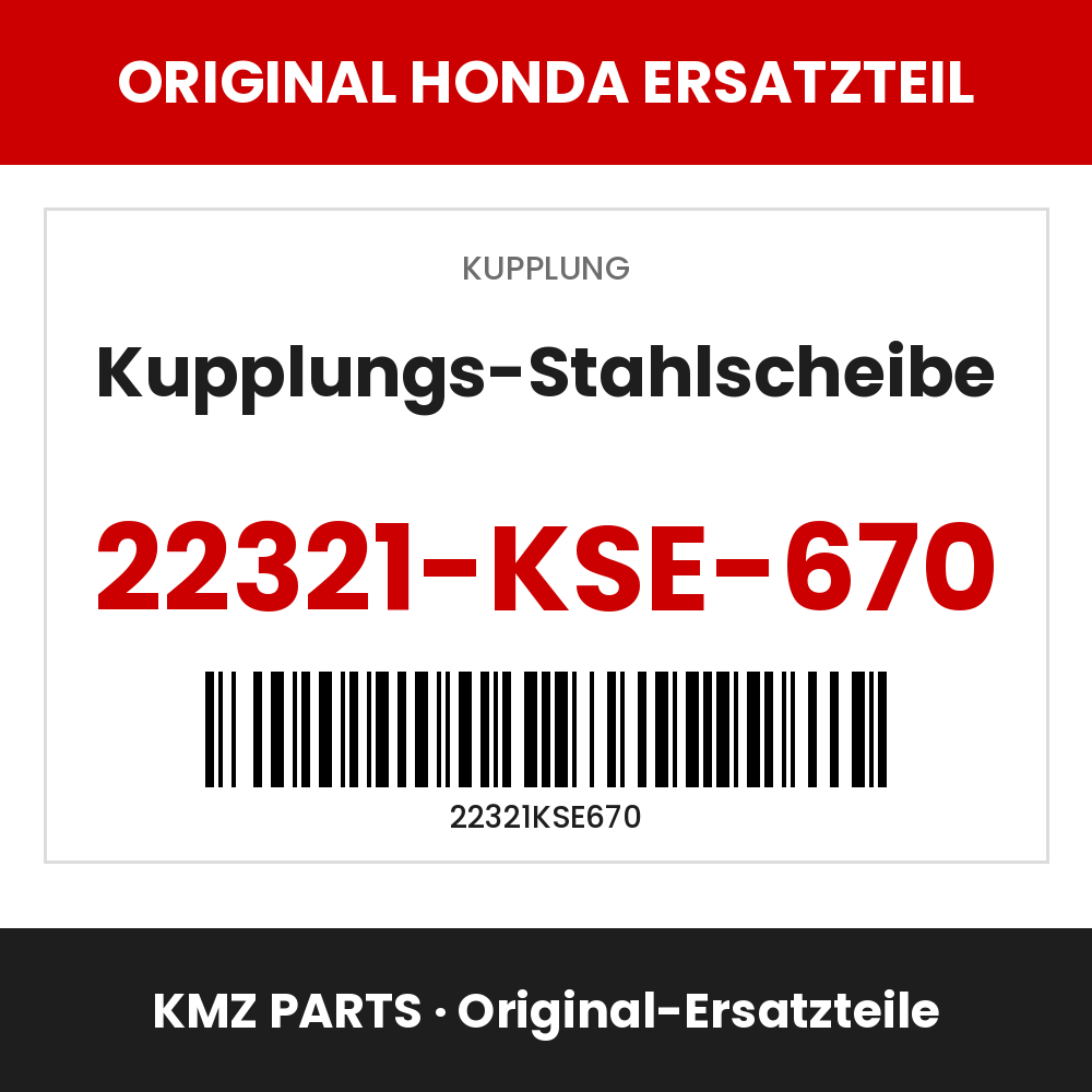 Honda Original Kupplungs-Stahlscheibe 22321-KSE-670
