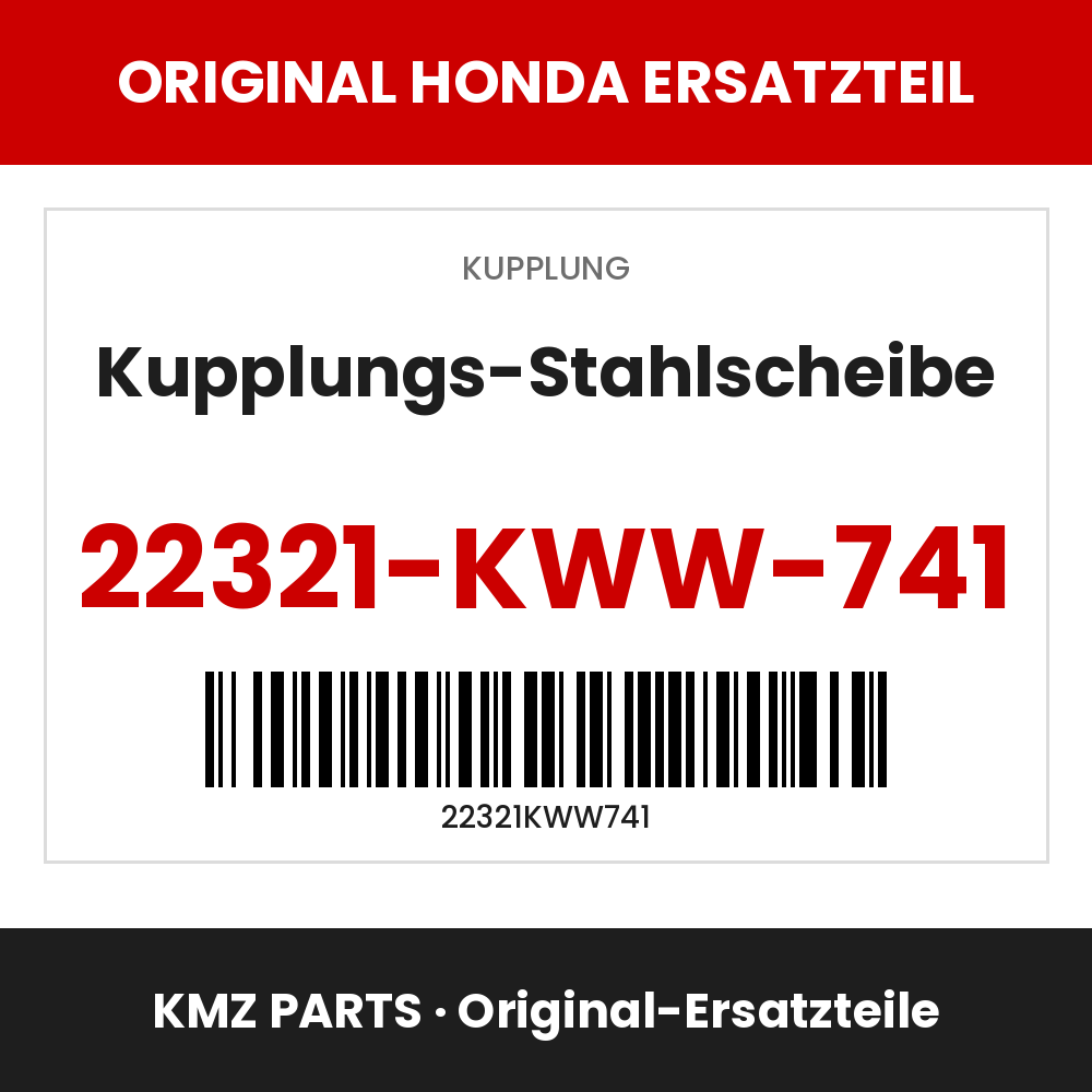 Honda Original Kupplungs-Stahlscheibe 22321-KWW-741