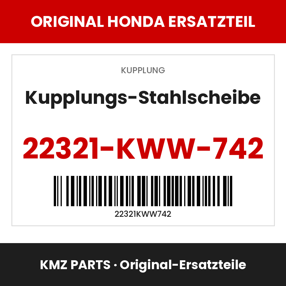 Honda Original Kupplungs-Stahlscheibe 22321-KWW-742
