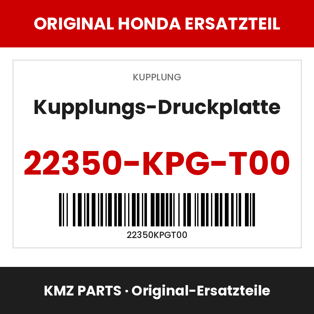 Honda Original Kupplungs-Druckplatte 22350-KPG-T00