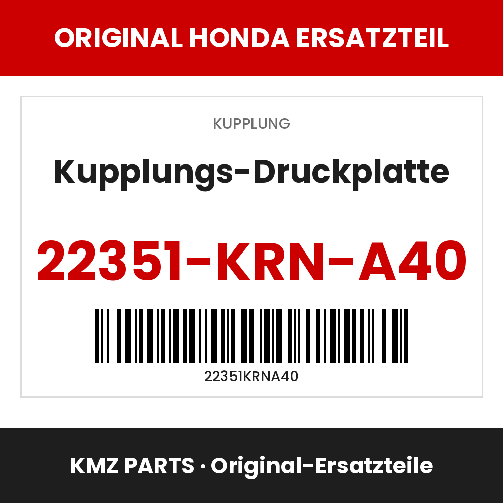 Honda Original Kupplungs-Druckplatte 22351-KRN-A40