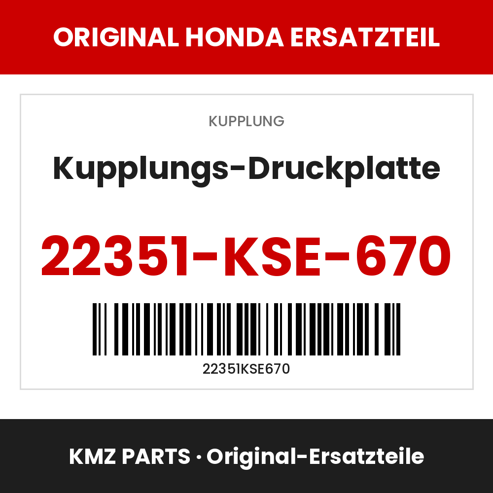 Honda Original Kupplungs-Druckplatte 22351-KSE-670