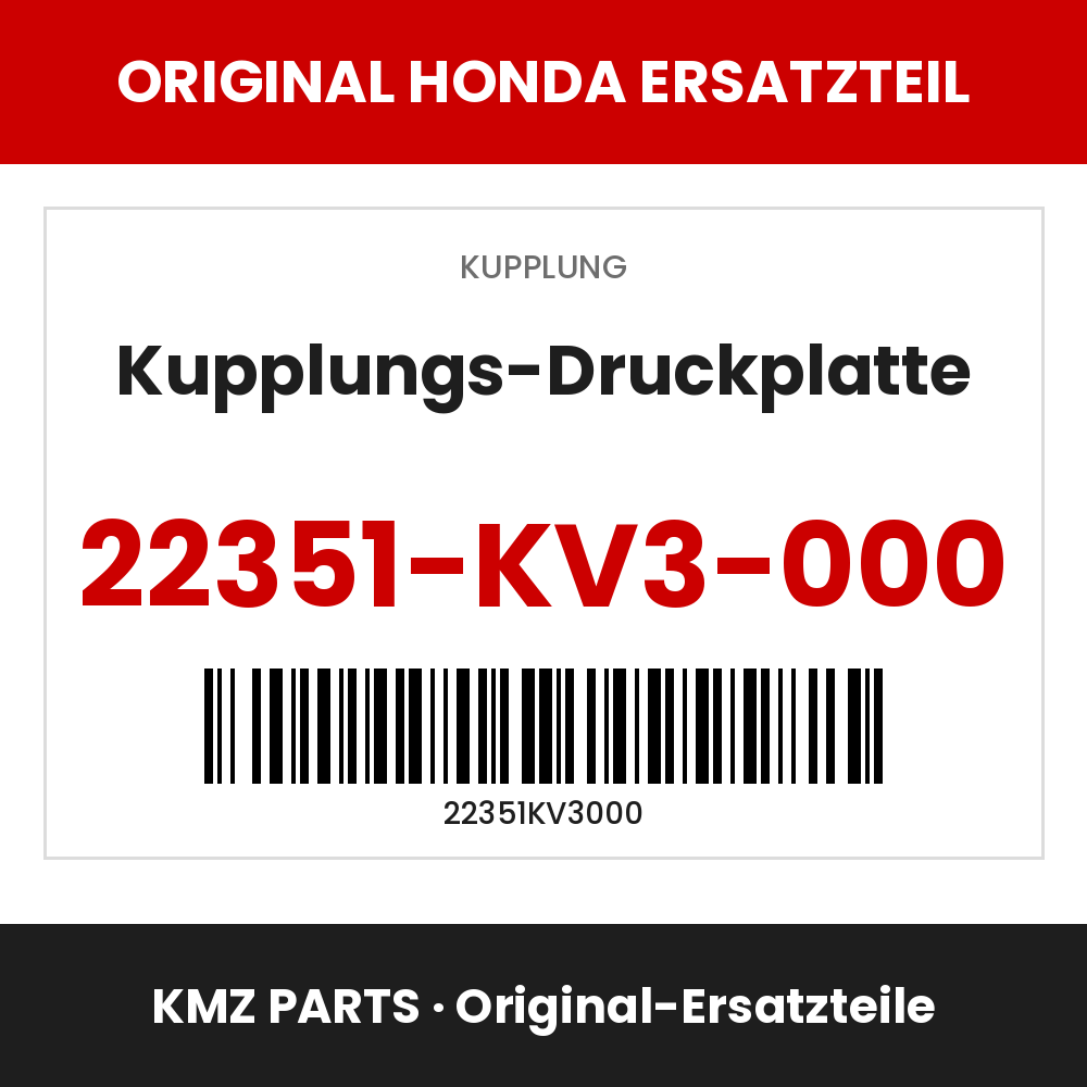 Honda Original Kupplungs-Druckplatte 22351-KV3-000