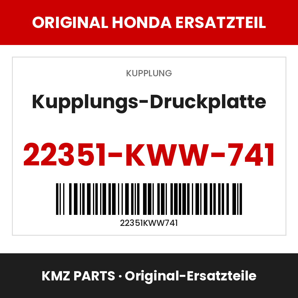 Honda Original Kupplungs-Druckplatte 22351-KWW-741