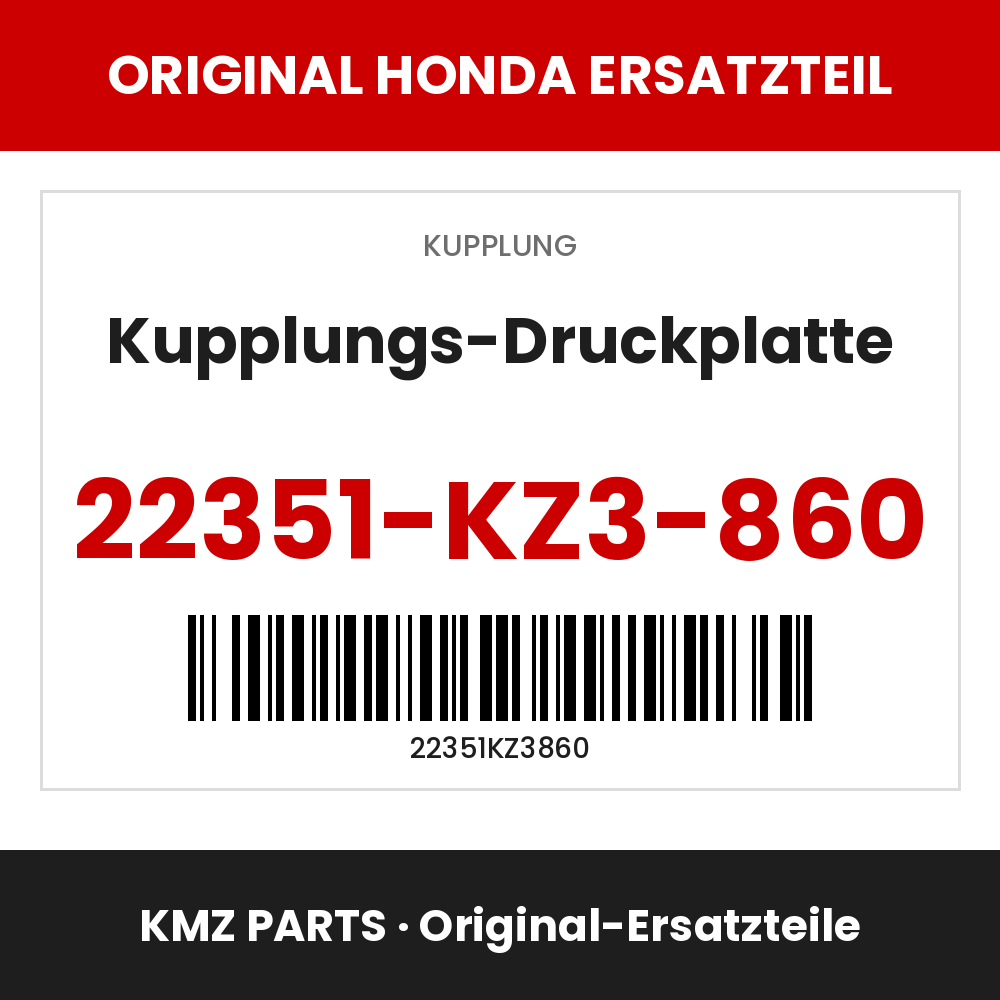 Honda Original Kupplungs-Druckplatte 22351-KZ3-860