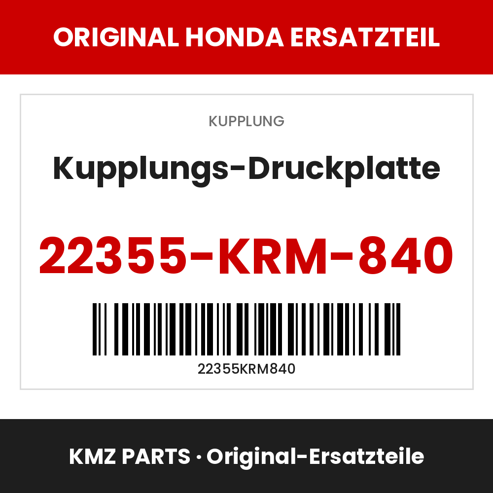 Honda Original Kupplungs-Druckplatte 22355-KRM-840